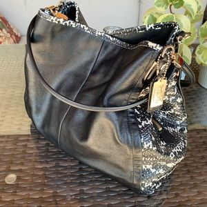 Boutique Coach Madison Phoebe Leather Python Hobo
